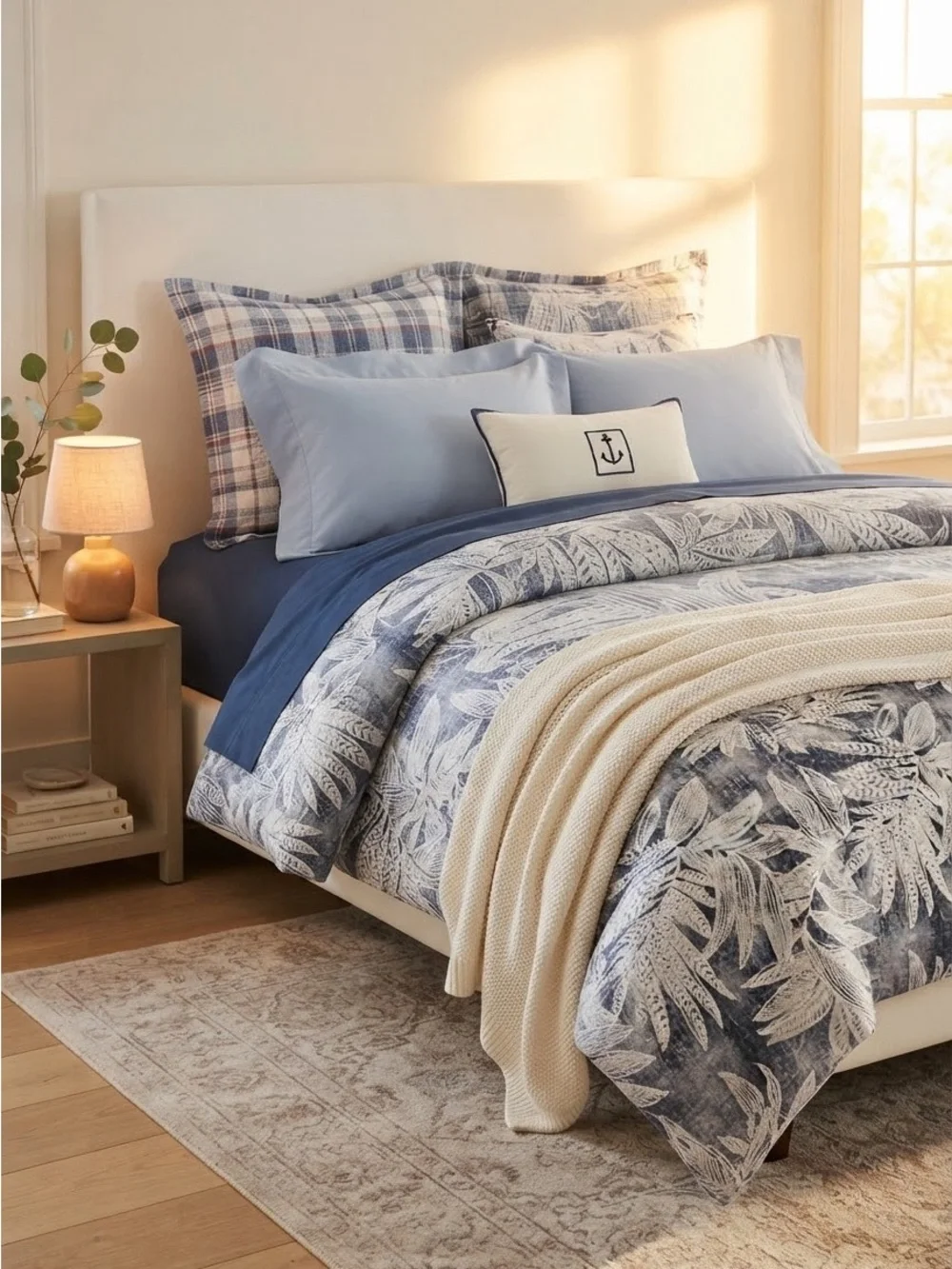 NWT❤️Lauren Ralph Lauren Evan 3 Pc Queen Size Duvet Comforter Set